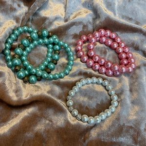 Bundle of 6 Stretchy Bead Bracelets